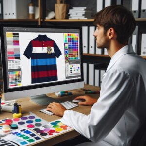 Custom-made polo-shirts manufacturing grpahic design asia
