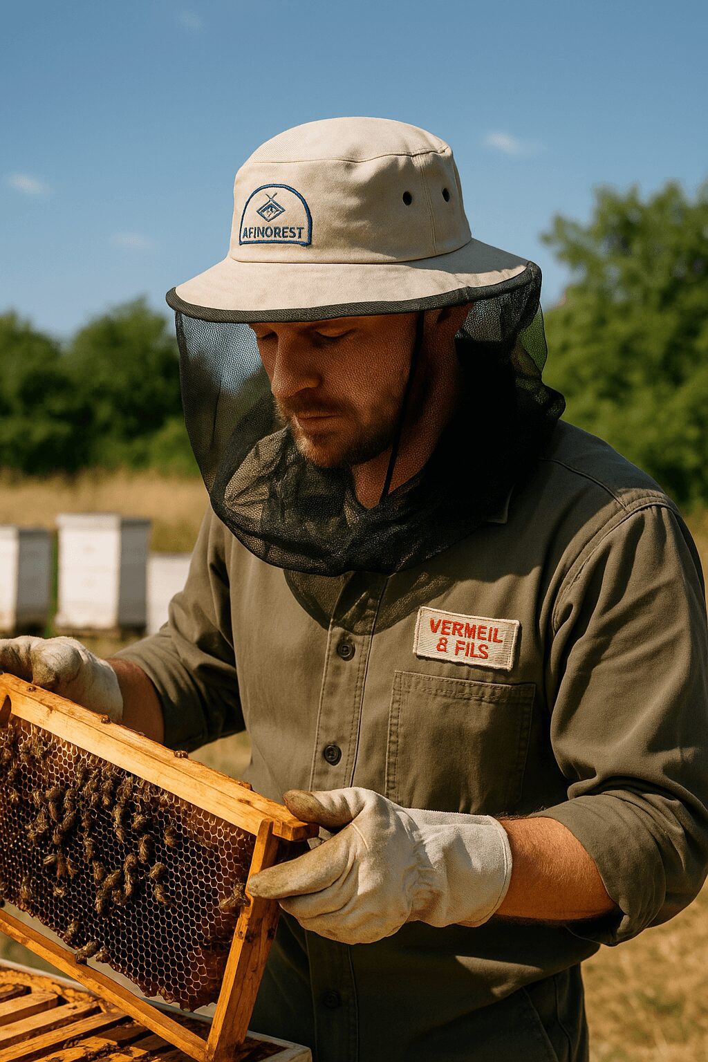 Bob technique avec filet moustiquaire pour apiculteur ou ouvrier agricole