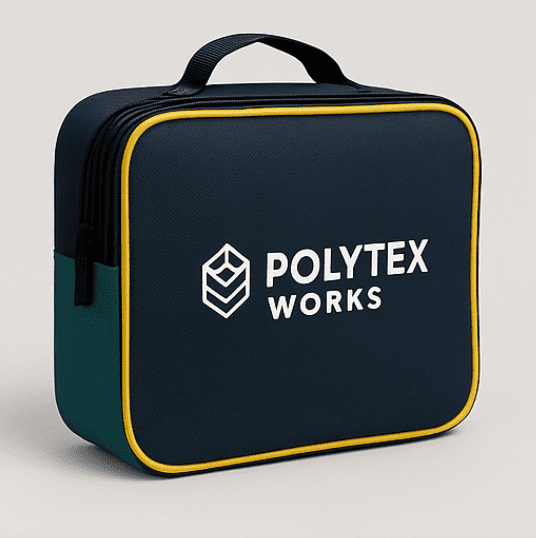 Sac polyester sur mesure Polytex Works avec personnalisation Pantone et logo