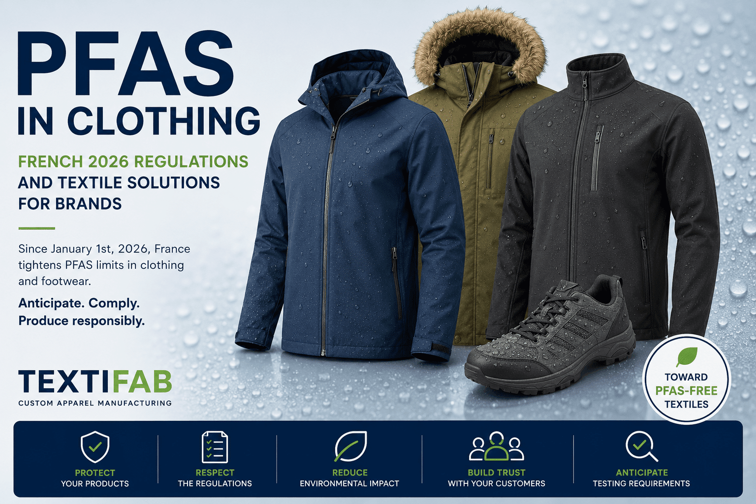 Technical garments affected by PFAS regulations in France in 2026