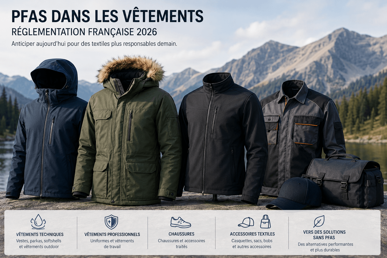 Vêtements techniques concernés par la réglementation PFAS en France en 2026